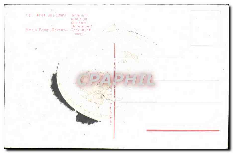 CPA Ball-Demont Bonne nuit — Verso