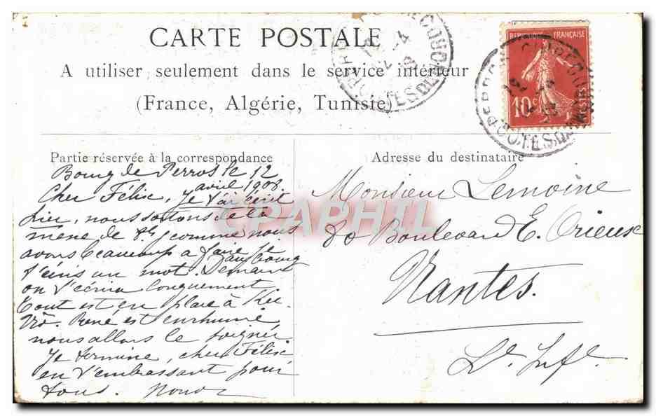 CPA Noir Le Grand Pere  — Verso