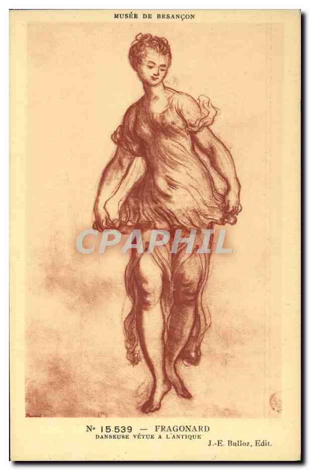 CPA Musee de Besancon Fragonard Danseuse Vetue a L'antique 