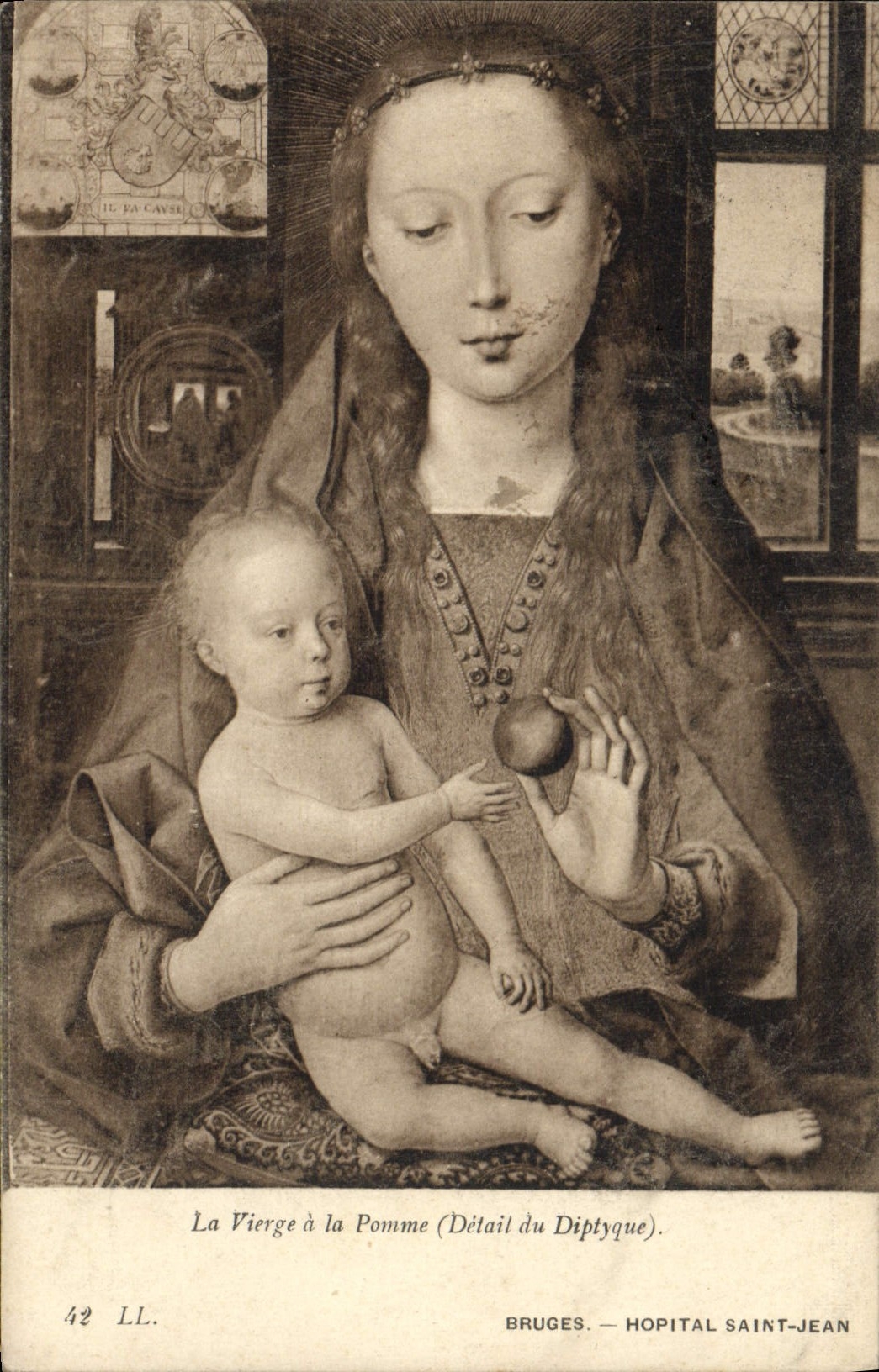 CPA La Vierge a la Pomme Bruges Hopital Saint Jean 