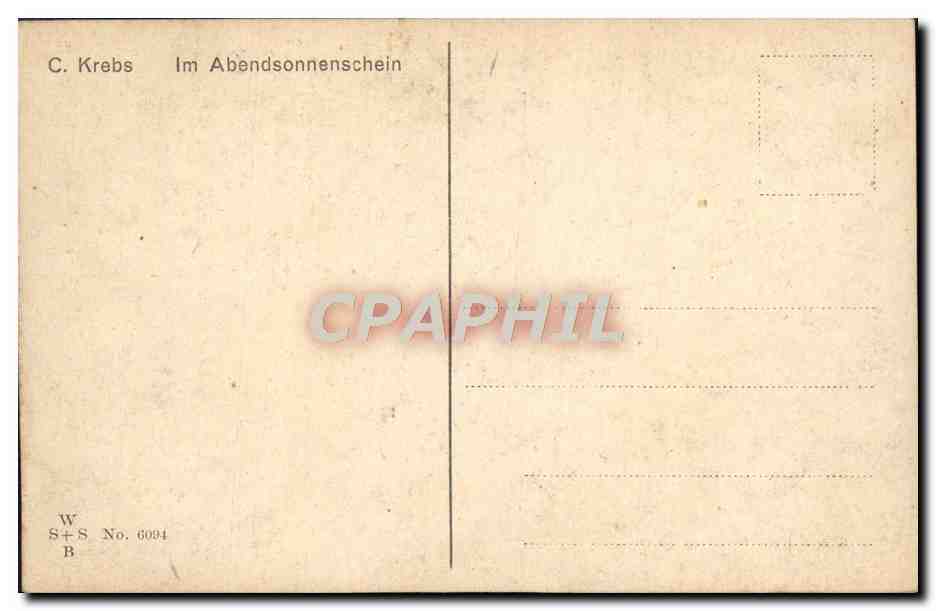 CPA C Krebs Im Abendsonnenschein  — Verso