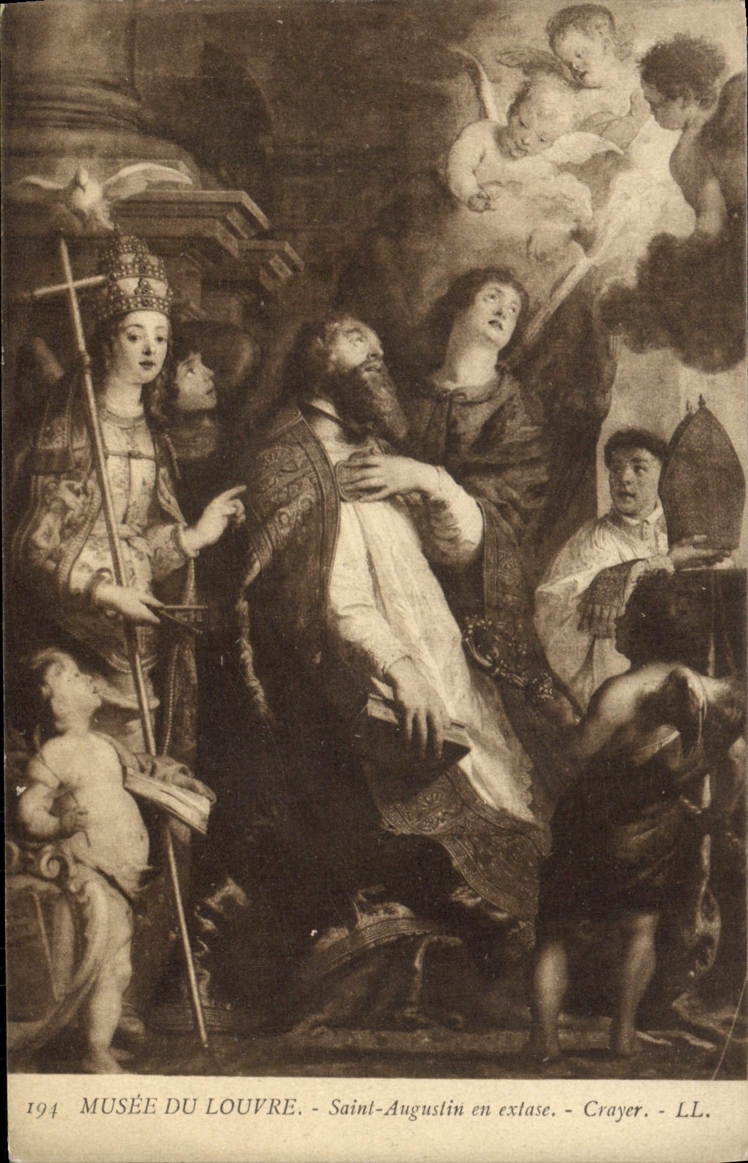 CPA Musee du Louvre Saint Augustin en Extase Crayer 