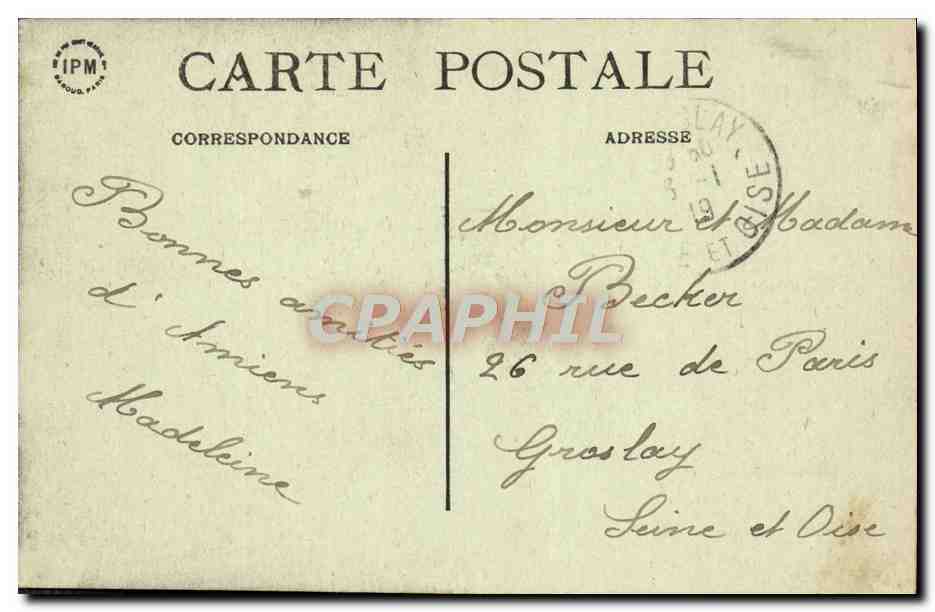 CPA Amiens Les gloires picardes — Rückseite