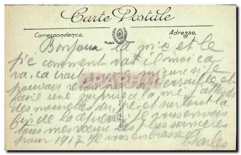 Amiens — Die Uhr und Rue des Vergeaux — LL. n°119 — Rückseite
