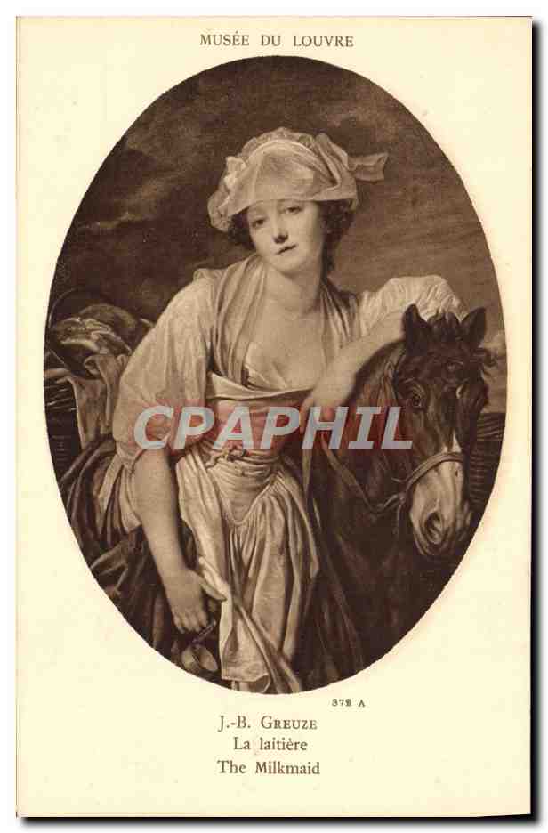 CPA Musee du Louvre J B Greuze La Laitiere 