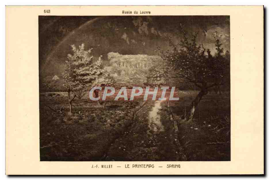 CPA Musee du Louvre J F Millet Le Printemps 