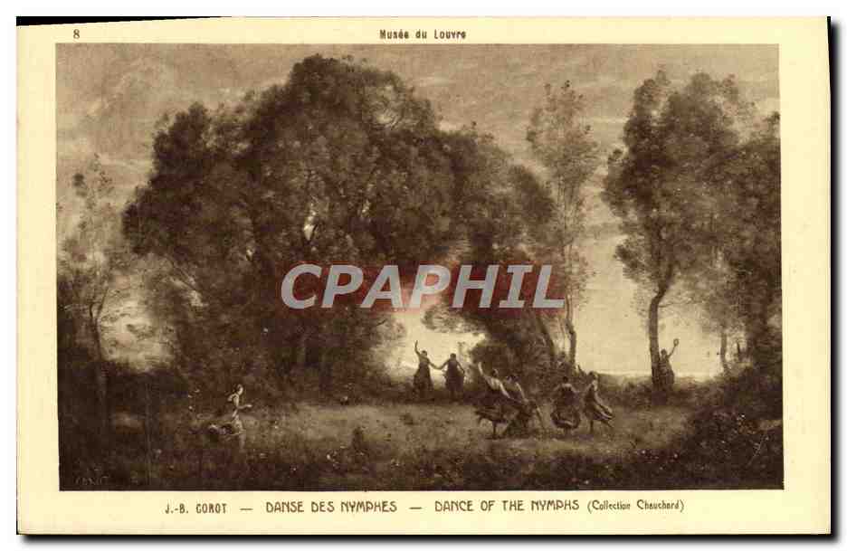 CPA Musee du Louvre J B Corot Danse des Nymphes 