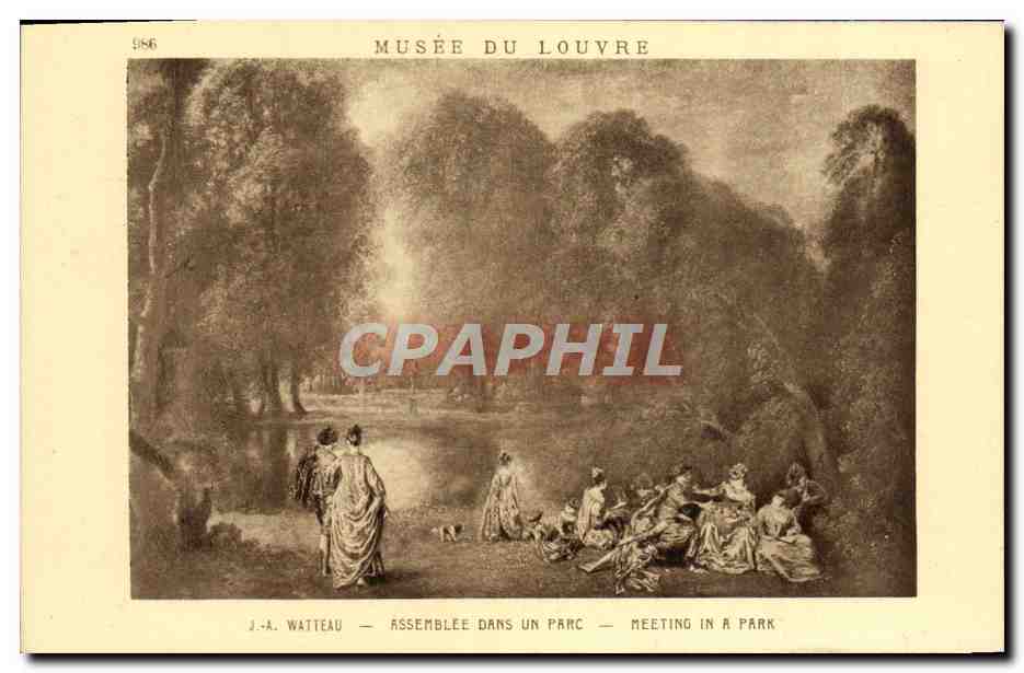 CPA Musee du Louvre J A Watteau Assemblee Dans Un Parc