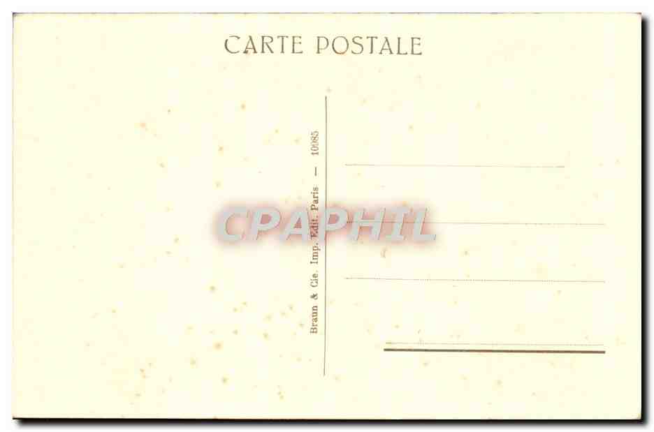 CPA Musee du Louvre J A Watteau La Finette  — Verso