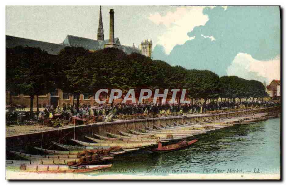 CPA Amiens Le marche sur l'eau 