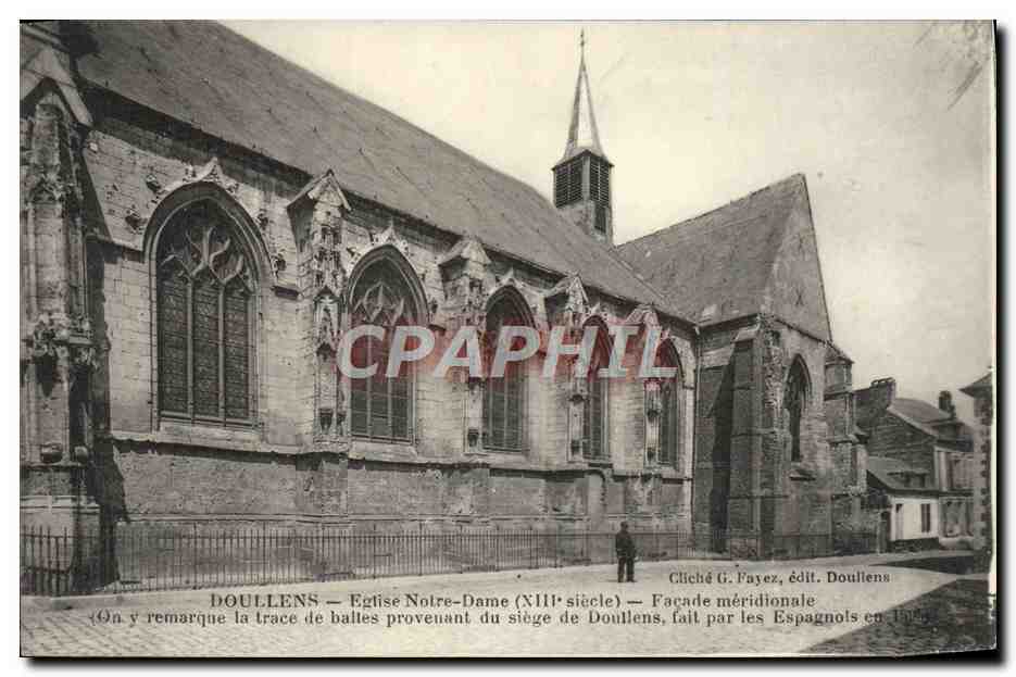 CPA Doullens Eglise Notre Dame Facade meridionale 