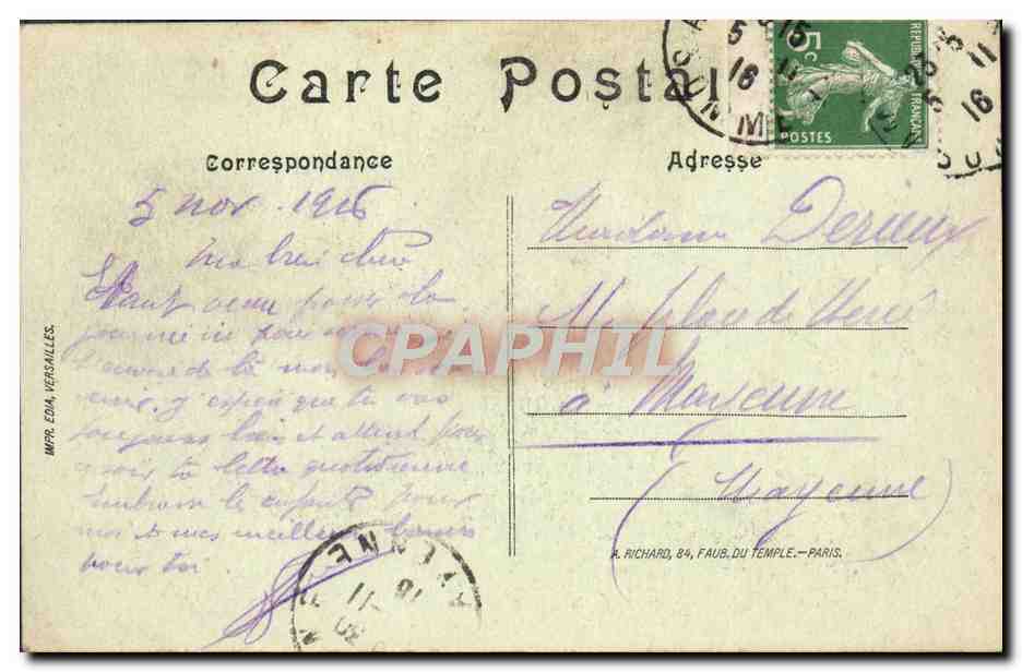 CPA La Grande Guerre La Basilique d'Albert Militaria — Rückseite