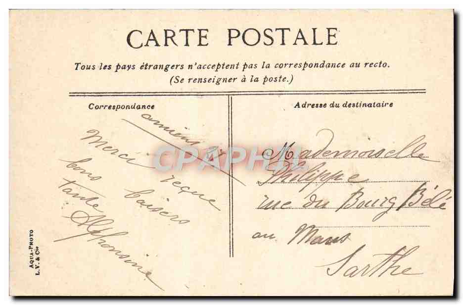 CPA Amiens Le palais de Justice  — Rückseite