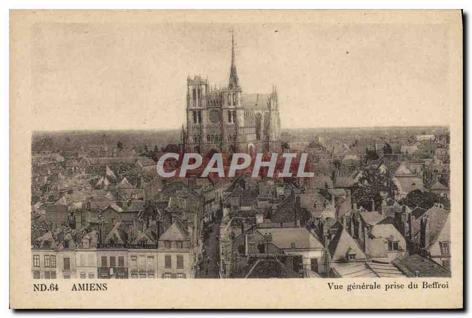 CPA Amiens Vue generale prise du Beffroi 