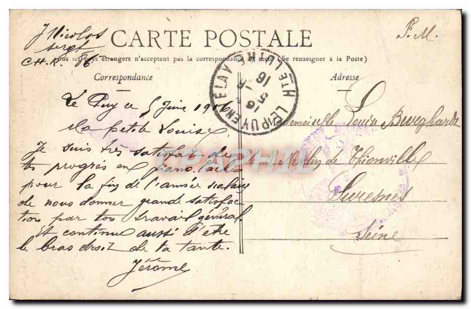 CPA La Vierge doree de la basilique d'Albert Militaria — Rückseite