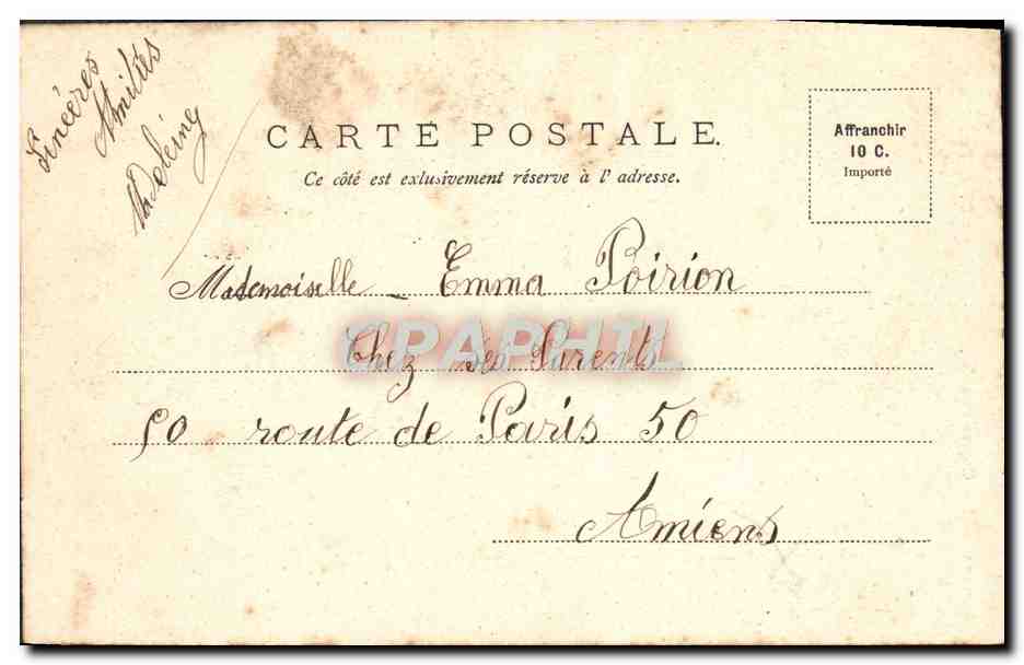 CPA Amiens Les Gloires Picardes Par G de Forceville  — Rückseite