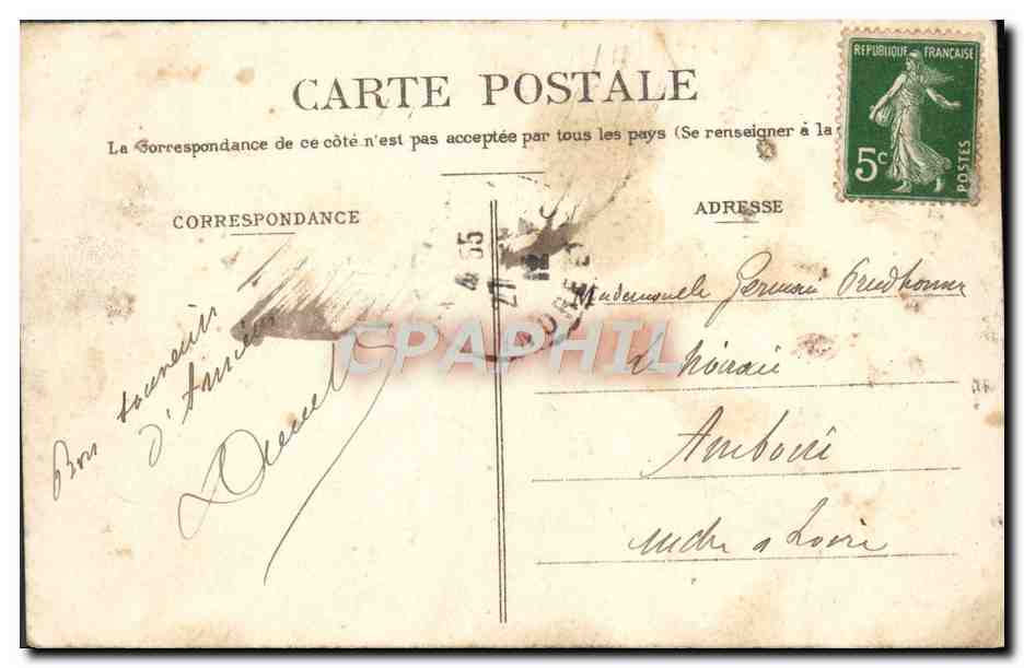CPA Amiens Le Bassin de la Hotoie  — Rückseite