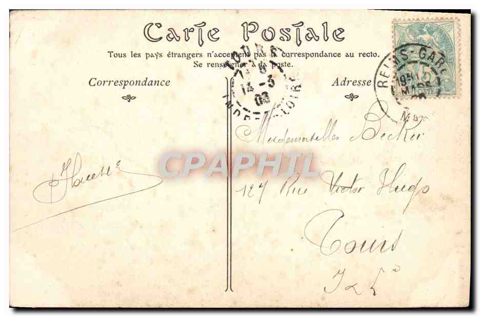 CPA Amiens L'Eglise Saint Leu Tramway — Rückseite