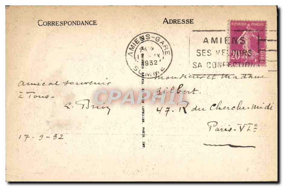 Amiens — La Cathédrale et le Marché sur l'eau — LL — Rückseite