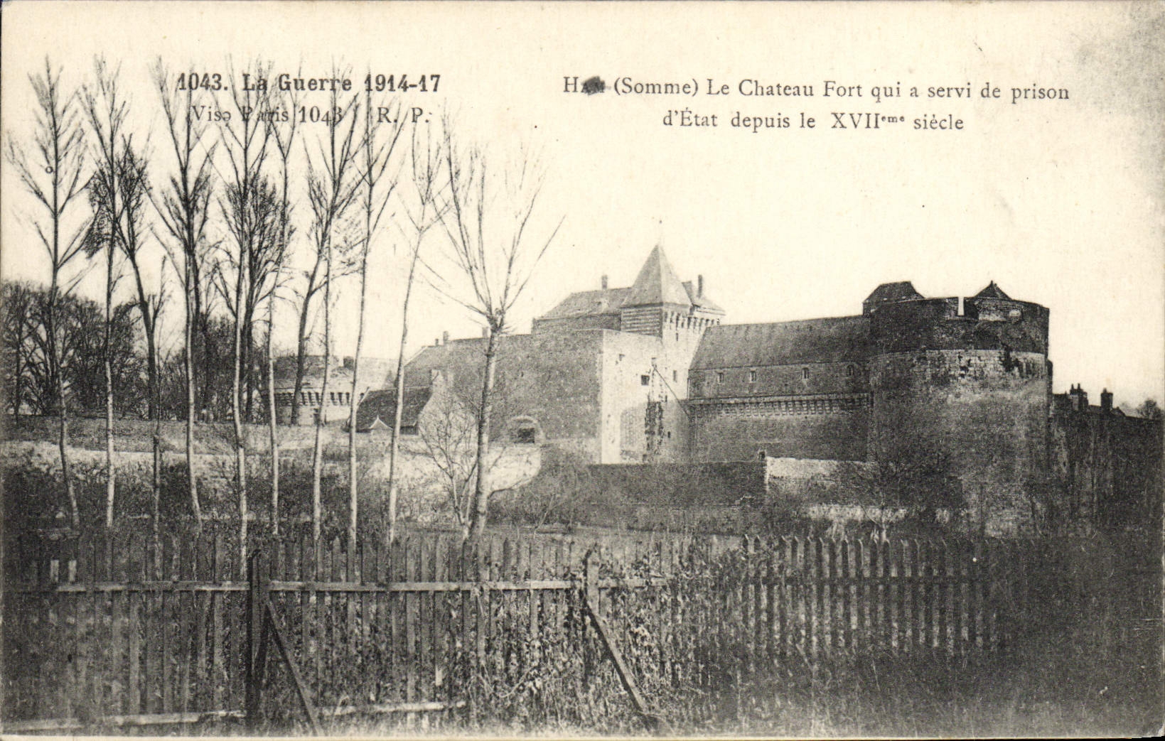 CPA Ham Le Chateau Fort quai a servi de prison d'Etat 