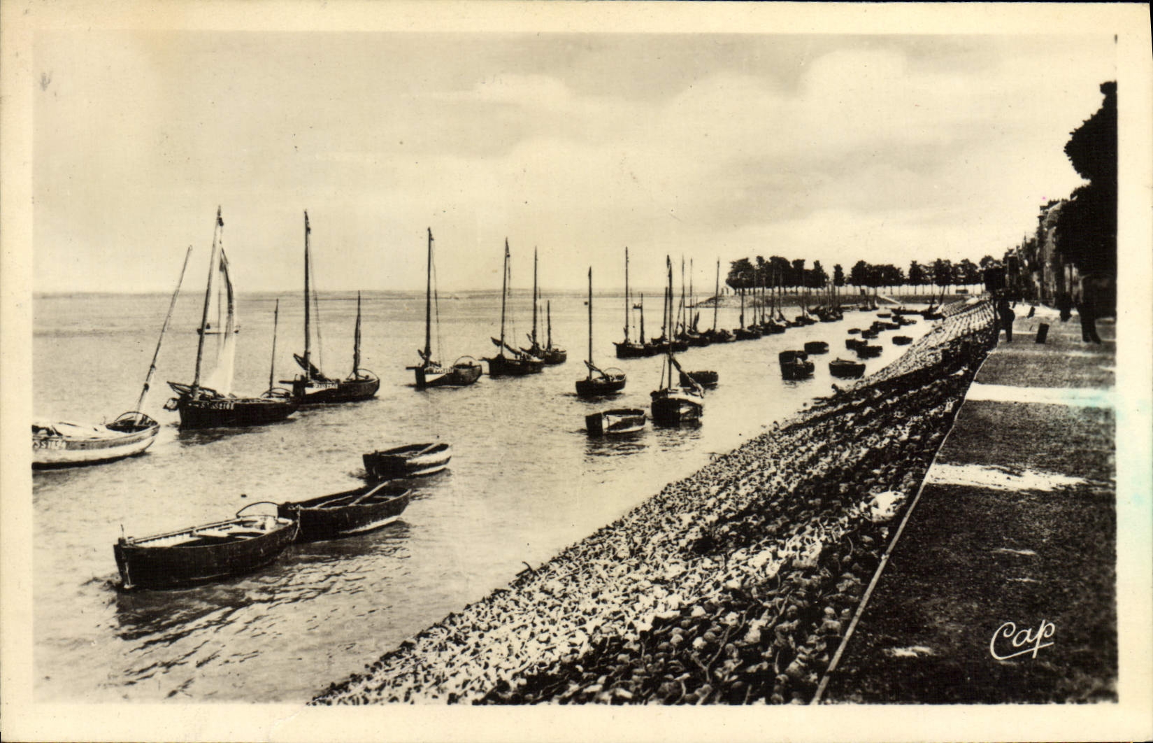 CPA St Valery sur Somme La Digue Bateaux