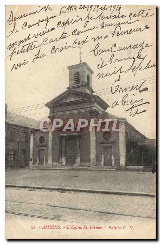 CPA Amiens L'Eglise St Firmin 