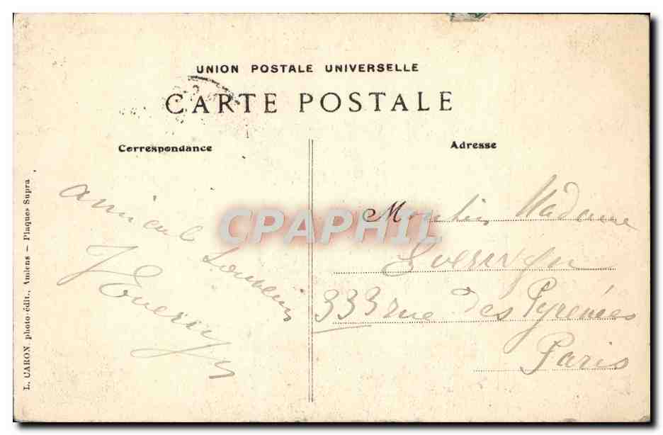 CPA Amiens Cathedrale Porche meridional Vierge doree — Rückseite