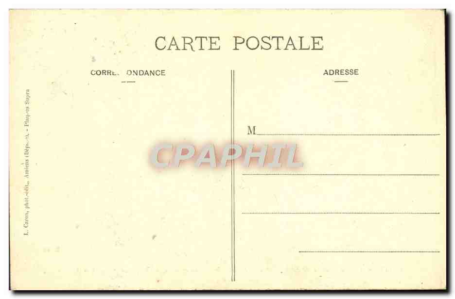 CPA Amiens Cathedrale Retour des messagers que Jacob avait envoyes a Esau Misericorde — Rückseite