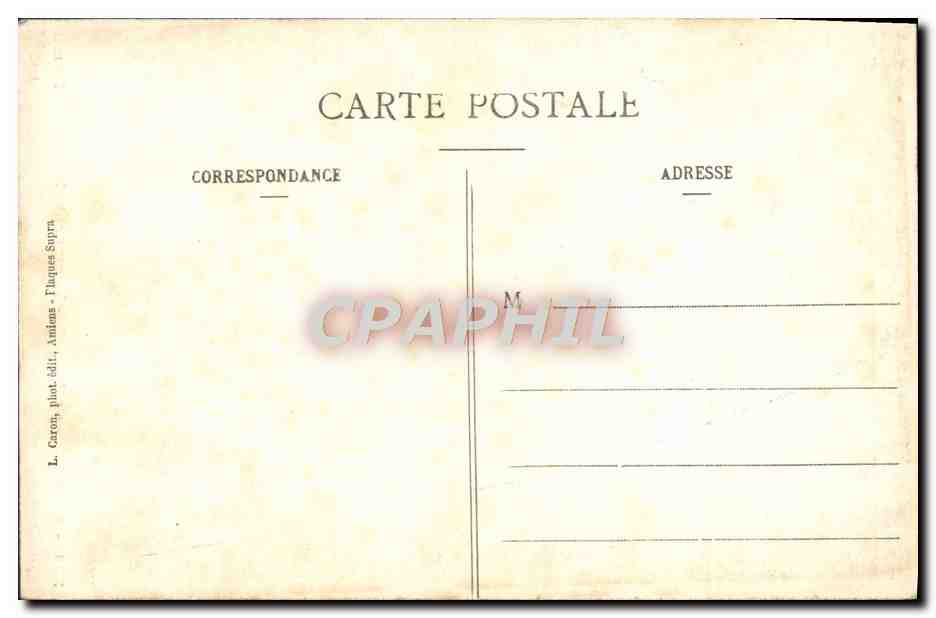 CPA Amiens Cathedrale Tympan du Porche St Firmin  — Rückseite