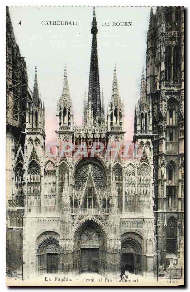 CPA Cathedrale de Rouen La facade