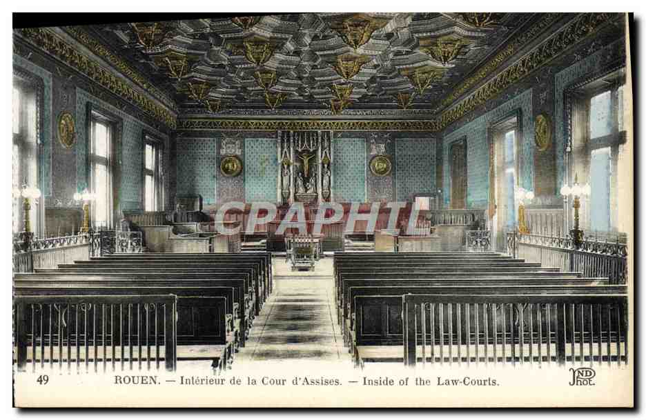 CPA Rouen Interieur de la Cour d'Assises 