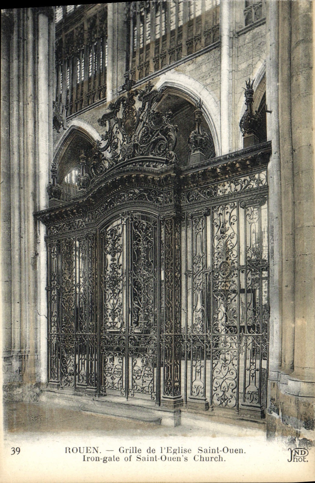 CPA Rouen Grile de l'Eglise Saint Ouen 