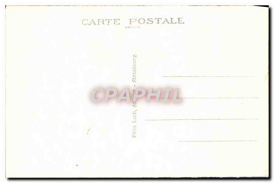 CPA Strasbourg Nid de Cigognes  — Verso