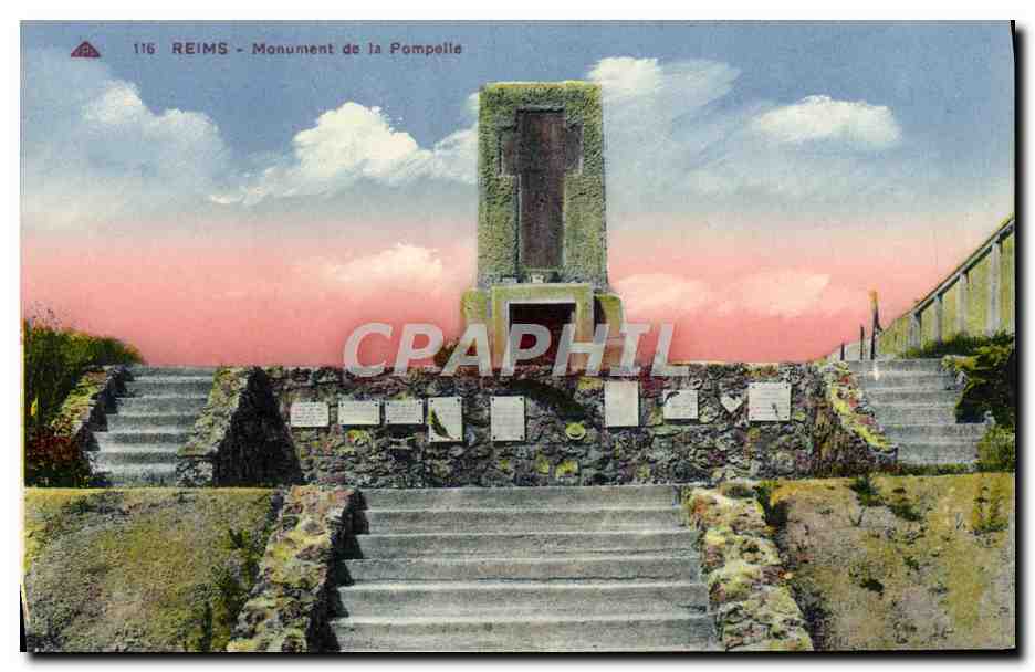 CPA Reims Monument de la Pompette 