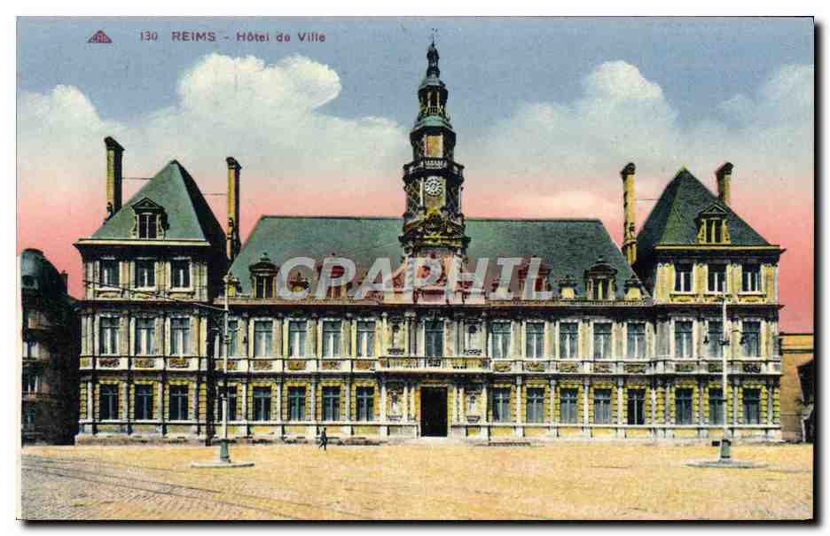 Reims — Hôtel de Ville — éditeur CPAPHIL, n° 130