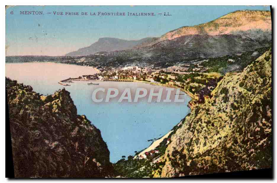 CPA Menton Vue Prise de la Frontiere Italienne 