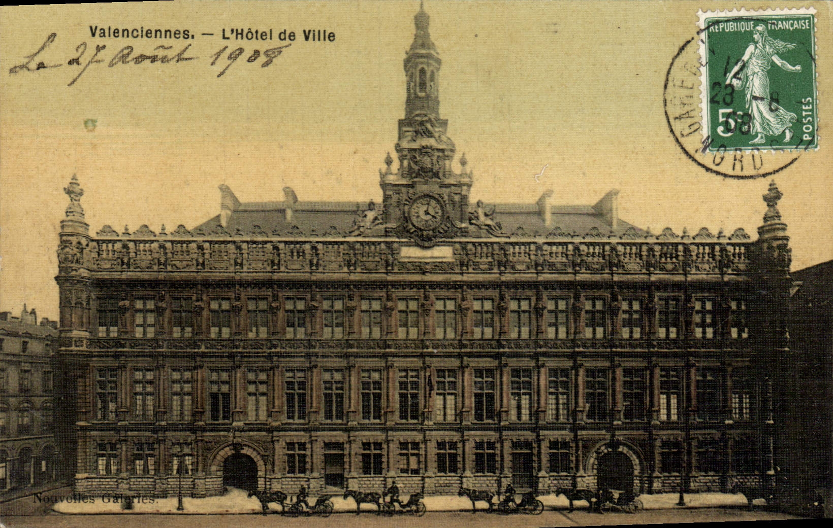 CPA Valenclennes L'Hotel de Ville (carte toilee)