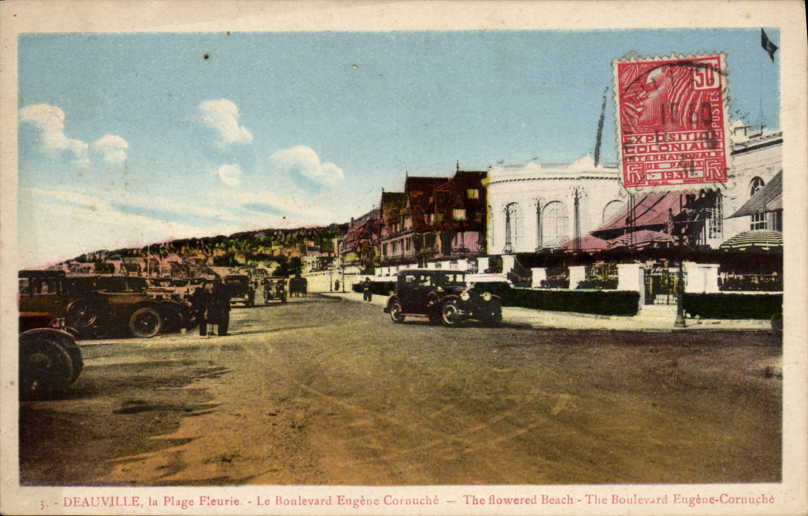 Deauville, la Plage Fleurie - Le Boulevard Eugène Cornuché — Exposition Coloniale Internationale