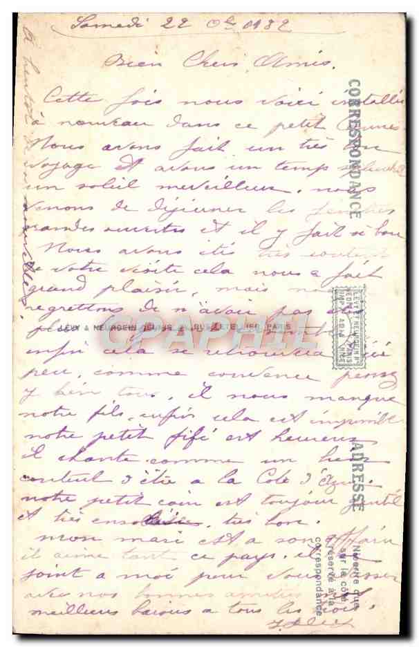 CPA Monte Carlo Vue Generale Prise De Monaco — Rückseite