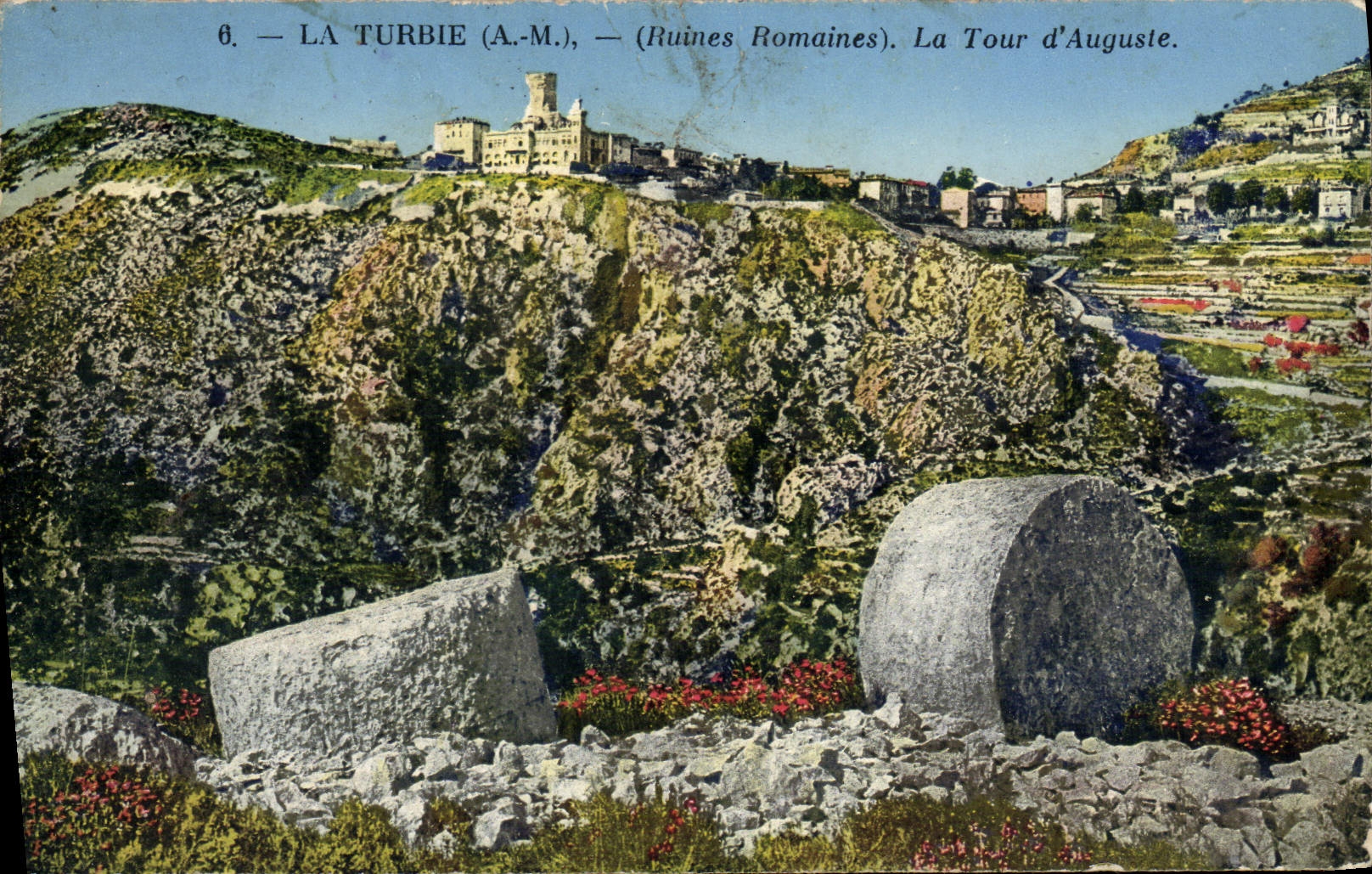 Vintage Postcard La Turbie La Tour D'Auguste Roman Ruins