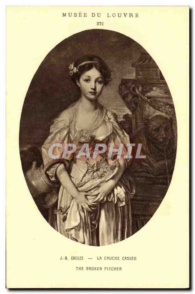 CPA Greuze La Cruche Cassee Paris Musee du Louvre