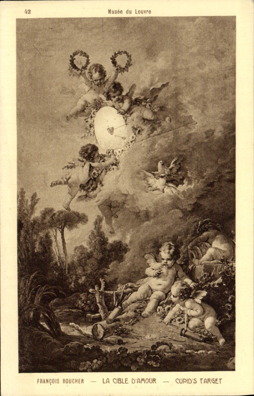 CPA Francois Boucher La Cible D'amour Paris Musee du Louvre
