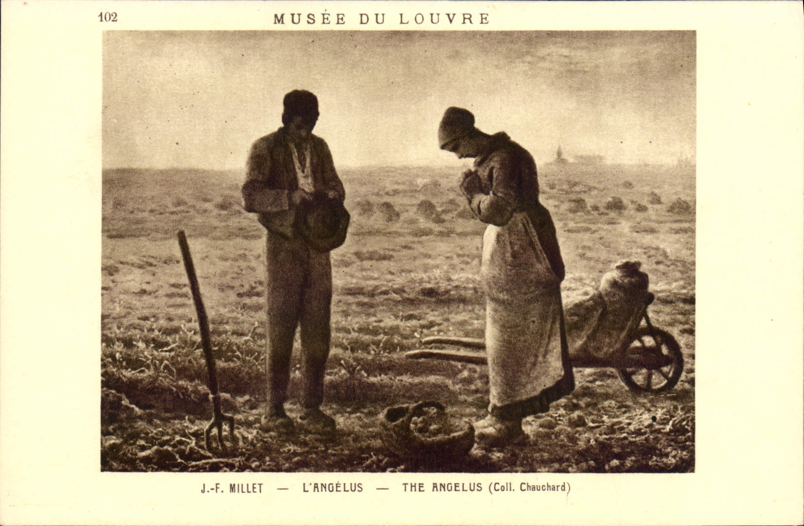 CPA Millet L'Angelus Paris Musee du Louvre