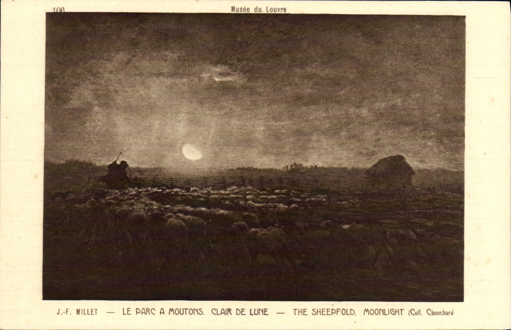 CPA Millet Le Parc A Moutons Clair De Lune Paris Musee du Louvre