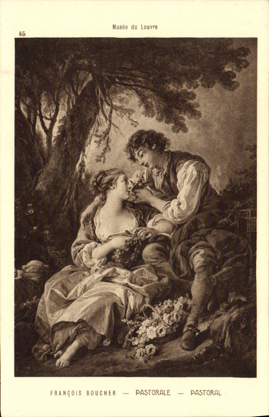 CPA Francois Boucher Pastorale Paris Musee du Louvre