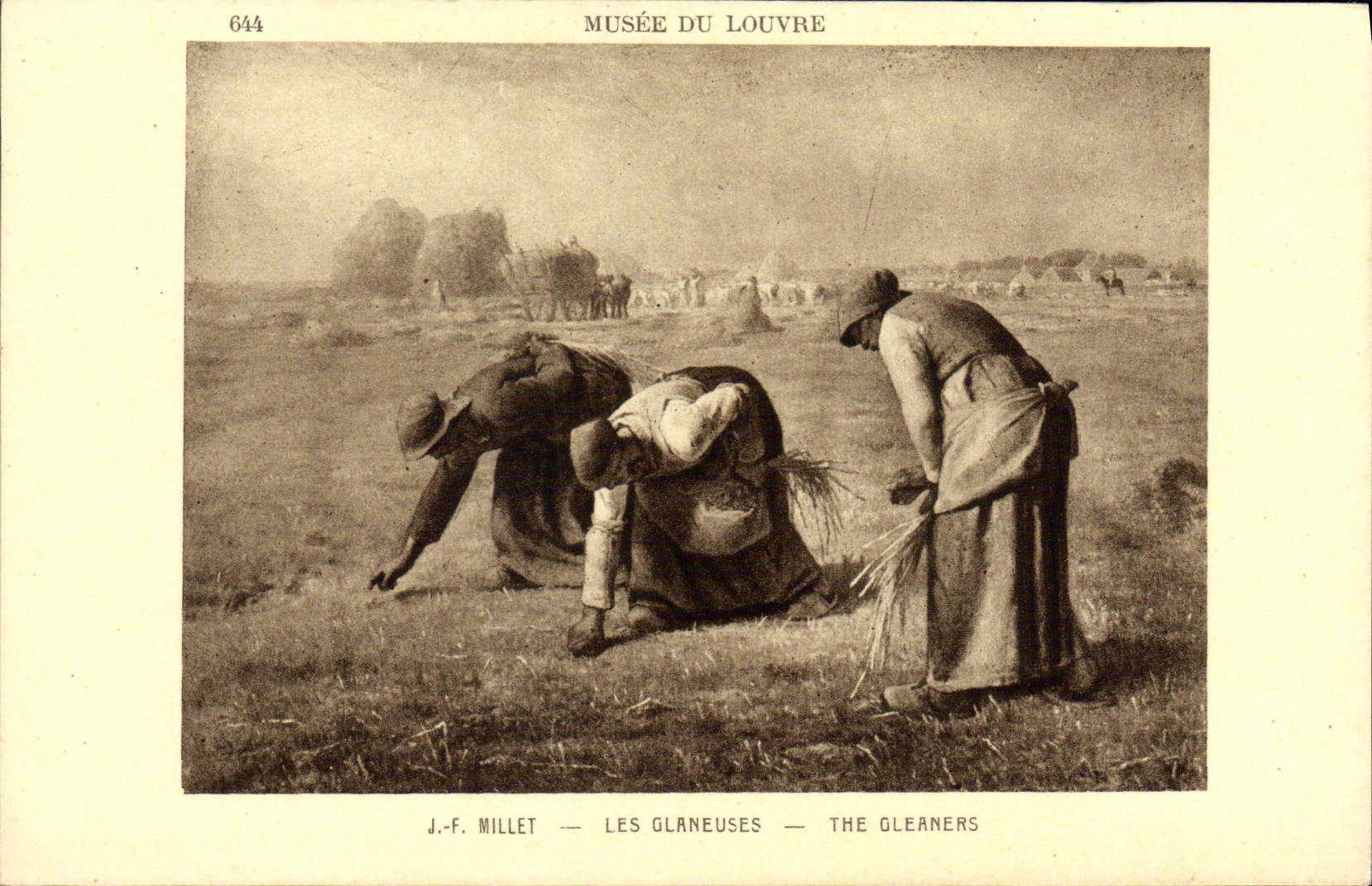 CPA Millet Les glaneuses Paris Musee du Louvre