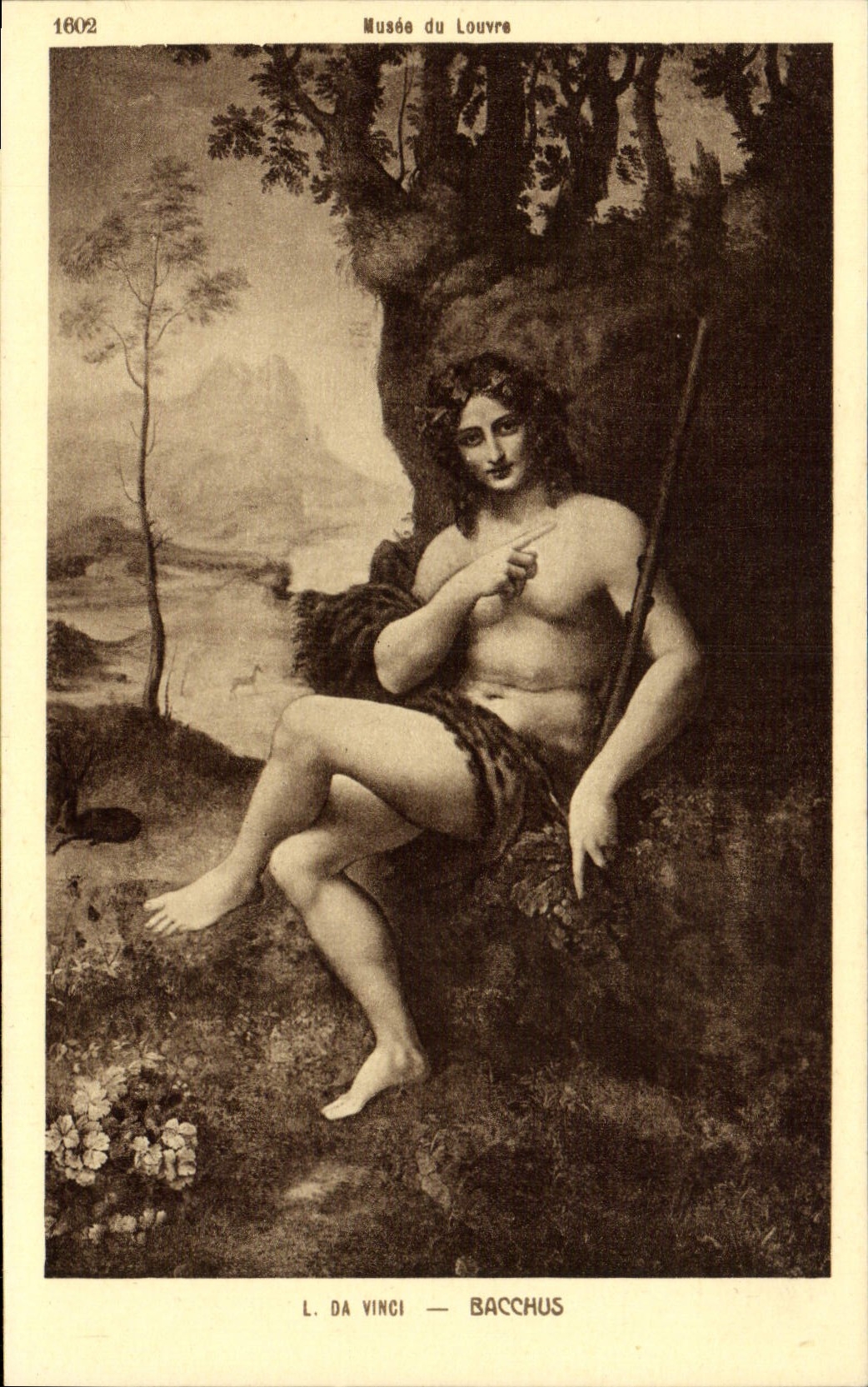 CPA Vinci Bacchus Paris Musee du Louvre