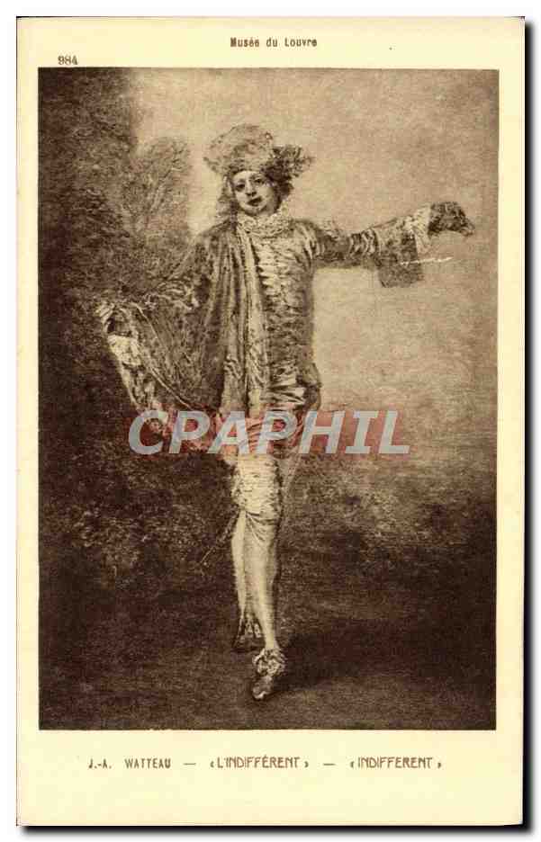 CPA Watteau L'indifferent Paris Musee du Louvre