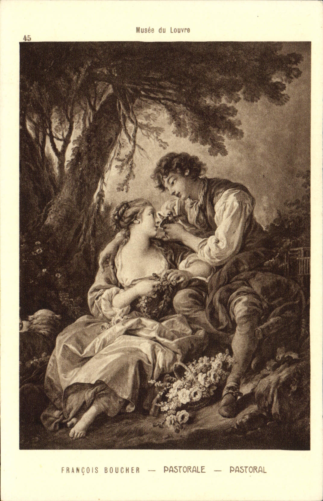 CPA Francois Boucher Pastorale Paris Musee du Louvre