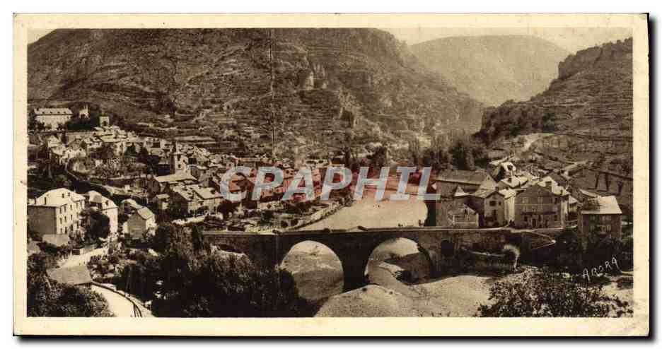 CPA Gorges Du Tarn Sainte Enimie Vue Generale